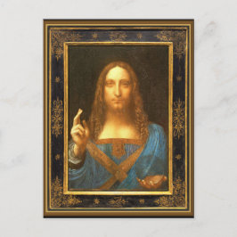 Salvator Mundi van Leonardo da Vinci ongeveer 1500 Briefkaart