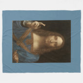 Salvator Mundi van Leonardo da Vinci ongeveer 1500 Fleece Deken (Voorkant (Horizontaal))