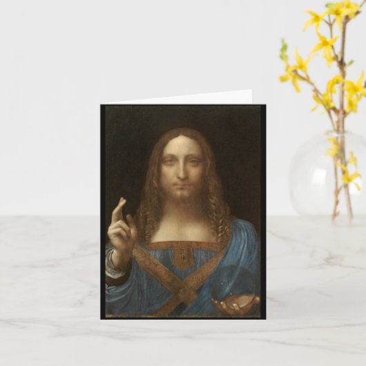 Salvator Mundi van Leonardo da Vinci ongeveer 1500 Kaart (Gele Bloem)