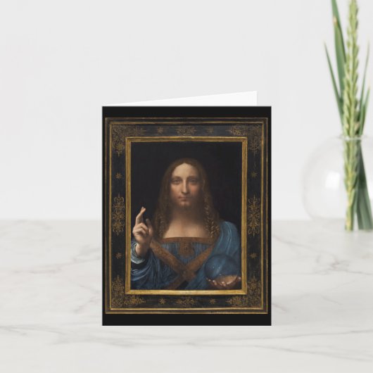 Salvator Mundi van Leonardo da Vinci ongeveer 1500 Kaart (Voorkant)