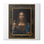 Salvator Mundi van Leonardo da Vinci ongeveer 1500 Tegeltje (Voorkant)