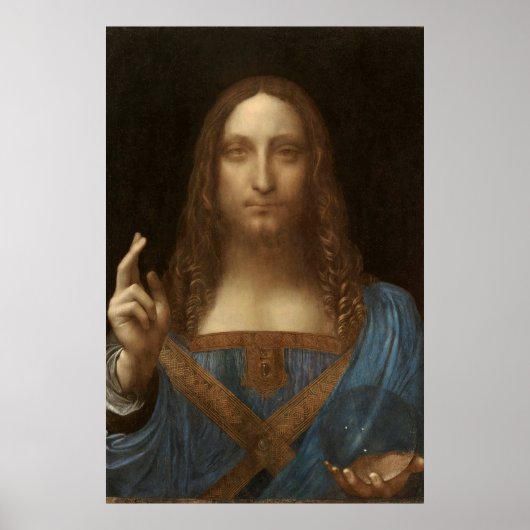 Salvator Mundi van Leonardo da Vinci Poster (Voorkant)