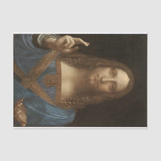 Salvator Mundi van Leonardo da Vinci Tissuepapier (Voorkant)