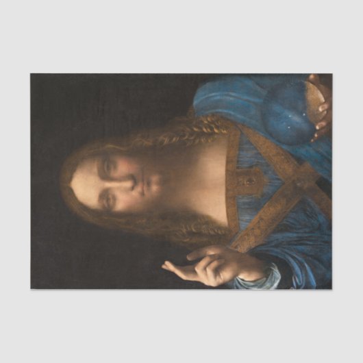 Salvator Mundi van Leonardo da Vinci Tissuepapier (Voorkant)