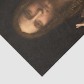 Salvator Mundi van Leonardo da Vinci Tissuepapier (Detail)