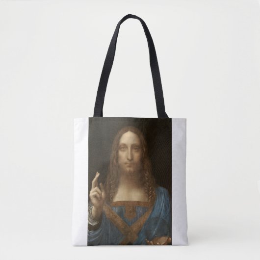 Salvator Mundi van Leonardo da Vinci Tote Bag (Voorkant)