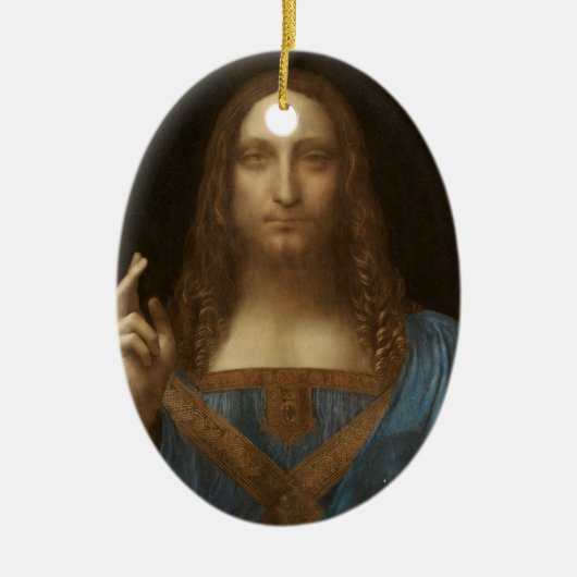 Salvator Mundi (Verlosser van de Wereld) (da Vinci Keramisch Ornament (Voorkant)