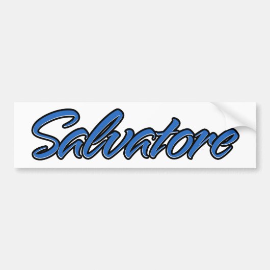 Salvatore Name blue Sticker Autoaufkleber (Voorkant)