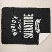 Salvatore Persoonlijke naam Birthday Sherpa Deken (Voorkant (horizontaal))