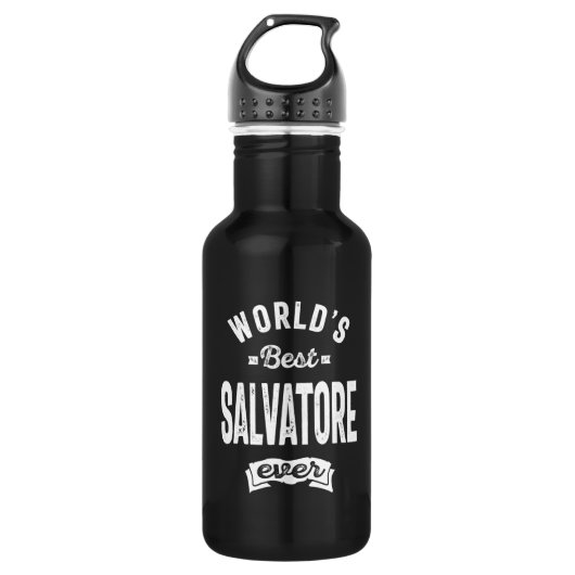 Salvatore Persoonlijke naam Birthday Waterfles (Voorkant)