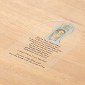 Salve Regina Acryl Gebed Kaart Acryl Uitnodigingen (Laagn)