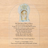 Salve Regina Acryl Gebed Kaart Acryl Uitnodigingen (Voorkant)