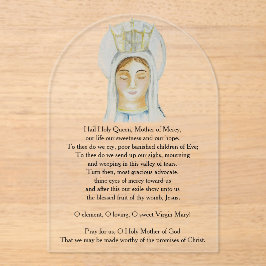 Salve Regina Acryl Gebed Kaart Uitnodigingen