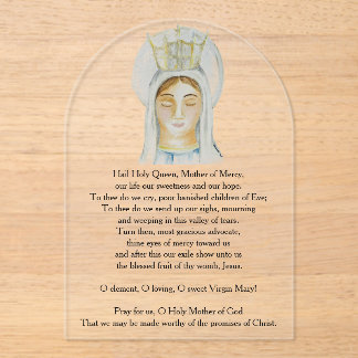 Salve Regina Acryl Gebed Kaart Uitnodigingen