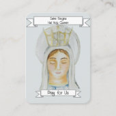 Salve Regina, Hail Holy Queen Prayer Kaart Visitekaartje (Voorkant)