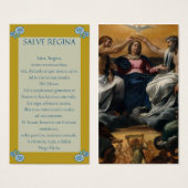 Salve Regina Latin Prayer Kaart (Voorkant /achterkant)