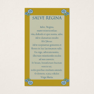 Salve Regina Latin Prayer Kaart