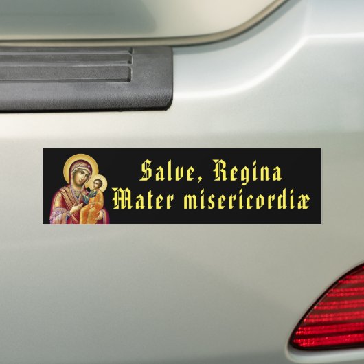 Salve Regina mater misericordiae Bumpersticker (Op auto)