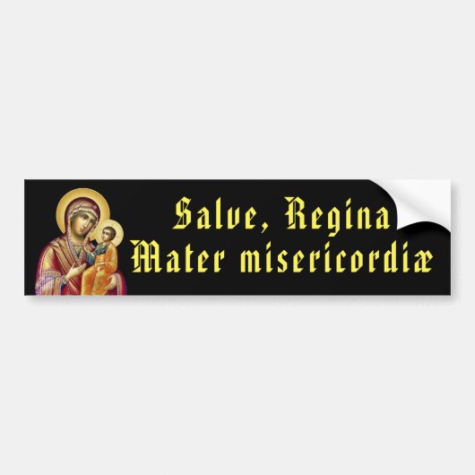 Salve Regina mater misericordiae Bumpersticker (Voorkant)
