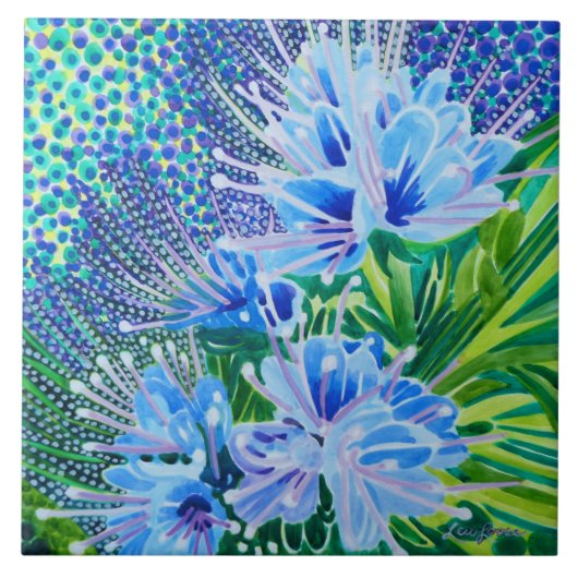 Salvia bijen Bliss keramische tegels Tegeltje (Voorkant)