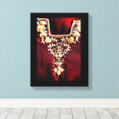 Salwar Kameez Embroidery Canvas Afdruk (Insitu (Houten vloer))