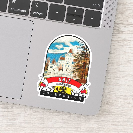 Salzburg Anif Österreich Souvenir  Sticker (Detail)