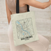 Salzburg, Austria City Map Tote Bag