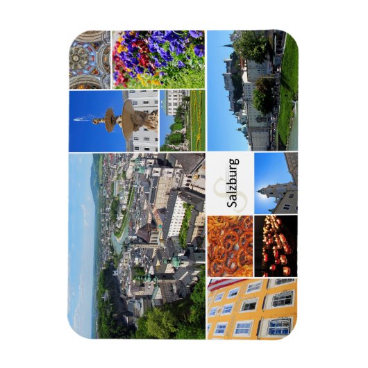 Salzburg Austria Europe Collage Kitchen Magneet (Verticaal)