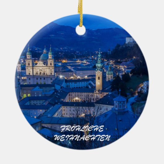 Salzburg Austria Panormaic Ornament (Achterkant)