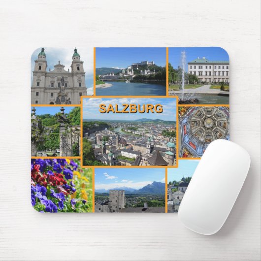 Salzburg Austria Sightsee Plaatst Vacking Muismat (Met muis)