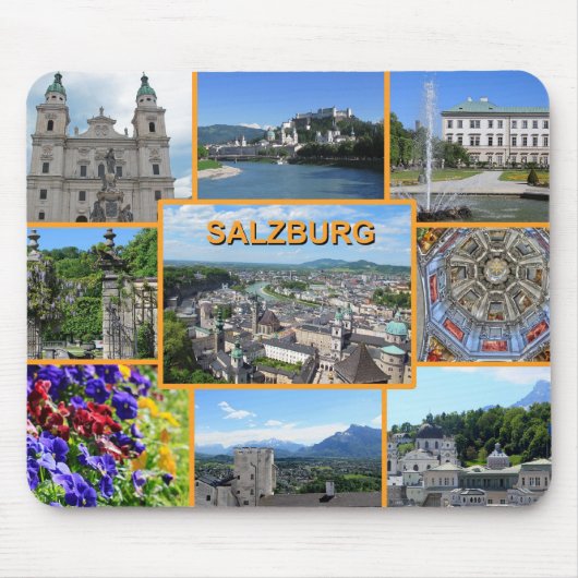 Salzburg Austria Sightsee Plaatst Vacking Muismat (Voorkant)
