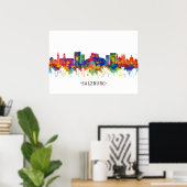 Salzburg Austria Skyline Poster (Thuiskantoor)