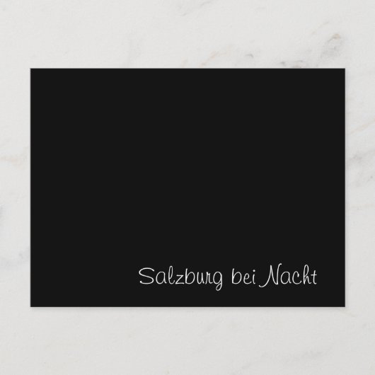 "Salzburg bei Nacht" grappige kaart (Voorkant)