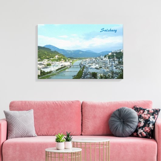 Salzburg Canvas Afdruk (Insitu (Woonkamer))