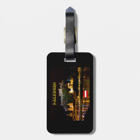 Salzburg Castle Austria - Foto van hoge kwaliteit Bagagelabel (Achterkant verticaal)