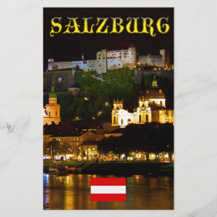 Salzburg Castle Austria - Foto van hoge kwaliteit Briefpapier