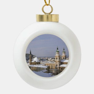 Salzburg Cathedraal Oostenrijk Holiday Card Poster Keramische Bal Ornament