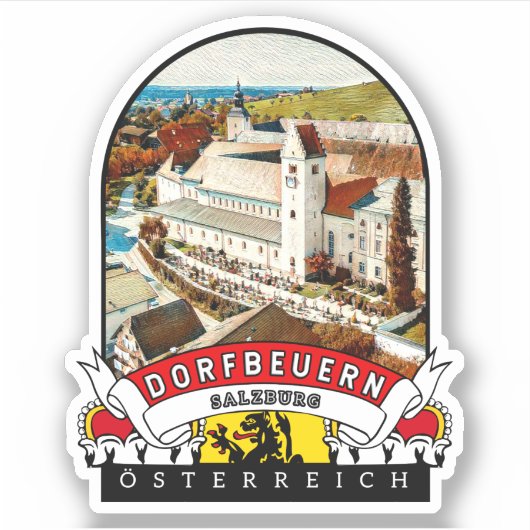 Salzburg Dorfbeuern Österreich Souvenir  Sticker (Voorkant)