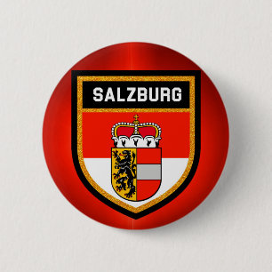 Salzburg Flag Ronde Button 5,7 Cm