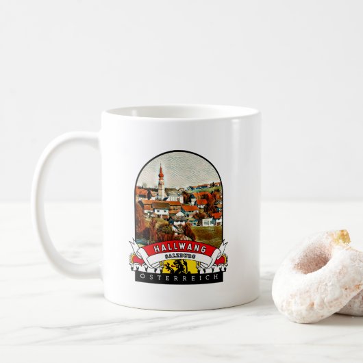 Salzburg Hallwang Österreich Souvenir Koffiemok (Met donut)