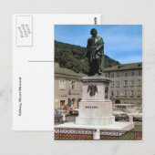 Salzburg, het Gedenkteken van Mozart Briefkaart (Voorkant / Achterkant)