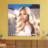 SALZBURG - I LOVE SALZBURG CANVAS AFDRUK (Insitu (Woonkamer))