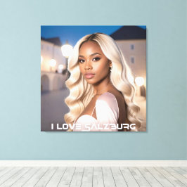 SALZBURG - I LOVE SALZBURG CANVAS AFDRUK