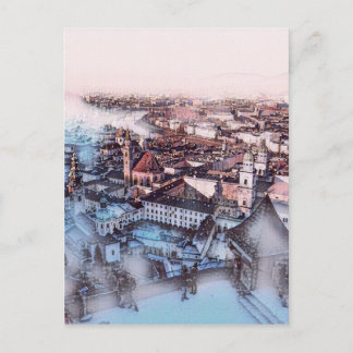 Salzburg in kunst briefkaart