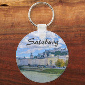 Salzburg in Oostenrijk met zijn Castle Souvenir Sleutelhanger (Voorkant)