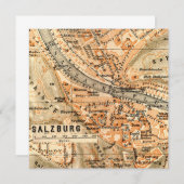 Salzburg,  kaart voor Oostenrijk (Voorkant / Achterkant)