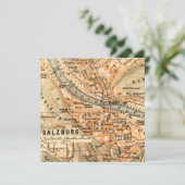 Salzburg,  kaart voor Oostenrijk (Staand voorkant)