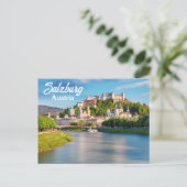  Salzburg met het Kasteel in Oostenrijk Briefkaart (Staand voorkant)