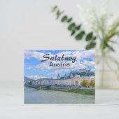 Salzburg met het Kasteel in Oostenrijk Briefkaart (Staand voorkant)