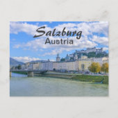 Salzburg met het Kasteel in Oostenrijk Briefkaart (Voorkant)